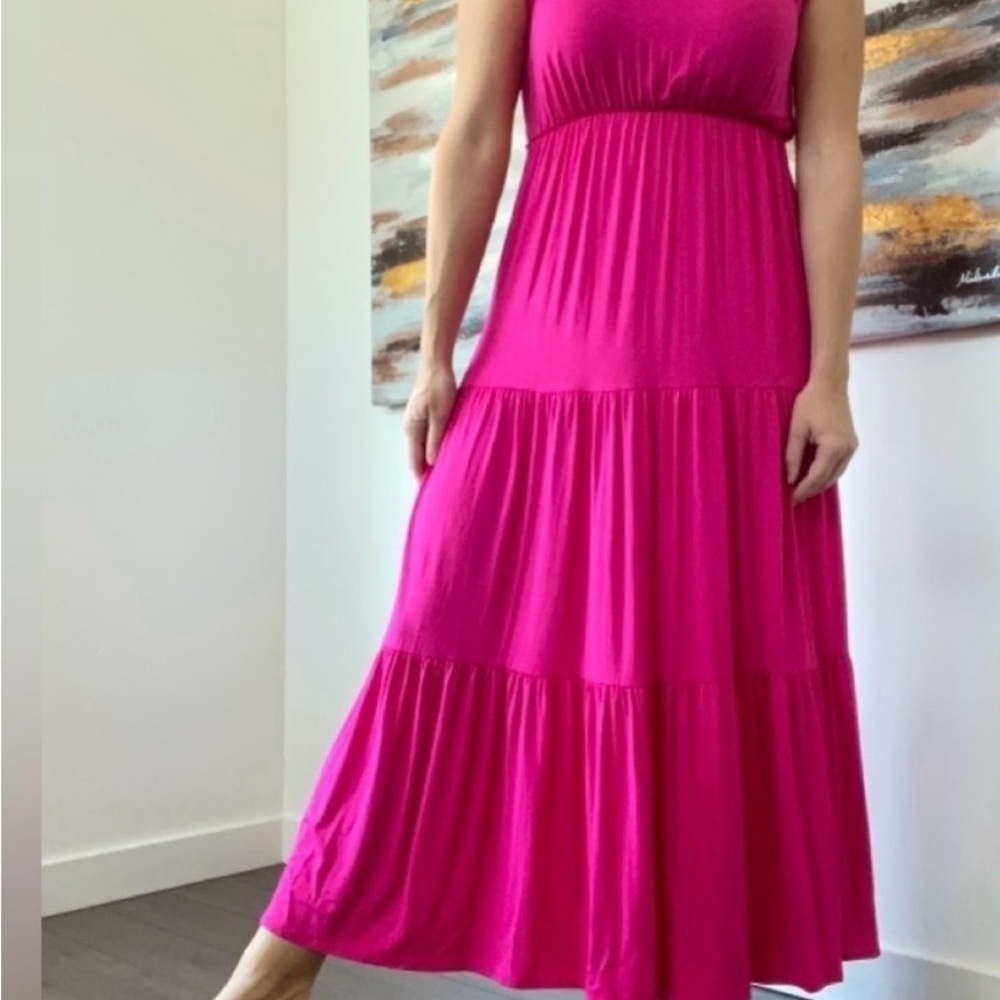 Olivia Rae Vibrant Pink Maxi Dress
